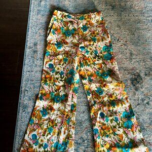 ZIMMERMANN PANTS NWT - linen flare - high waist summer floral